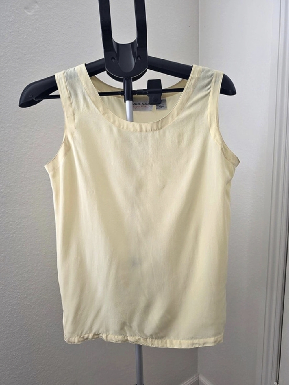 Vintage Carol Horn Signature Butter Yellow Sleeveless Blouse Tank